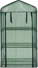 vidaXL Μίνι Θερμοκήπιο με 3 Ράφια 69 x 49 x 125 εκ.