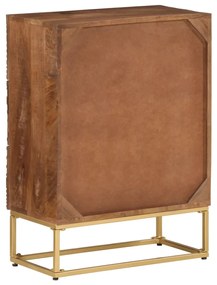 vidaXL Συρταριέρα 55 x 30 x 76 εκ. από Μασίφ Ξύλο Μάνγκο &amp; Σίδηρο