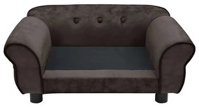 vidaXL Καναπές - Κρεβάτι Σκύλου Καφέ 72 x 45 x 30 εκ. Βελουτέ