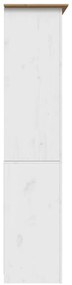vidaXL Βιβλιοθήκη BODO Λευκή/Καφέ 82x40x173 εκ. από Μασίφ Ξύλο Πεύκου