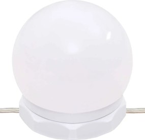 vidaXL Έπιπλο Καθρέπτη με LED Λευκό 90x31,5x62 εκ.