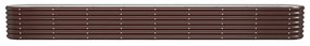 vidaXL Ζαρντινιέρα Καφέ 332x40x36 εκ. Γαλβανισμένος χάλυβας