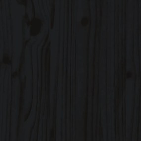 Ζαρντινιέρα Μαύρη 40 x 40 x 39 εκ. από Μασίφ Ξύλο Πεύκου - Μαύρο