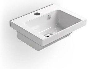 GSI Norm 8685 Λευκός Πορσελάνινος Χειρονιπτήρας Μπάνιου Extraglaze Κρεμαστός ή Ένθετος 42x34 cm