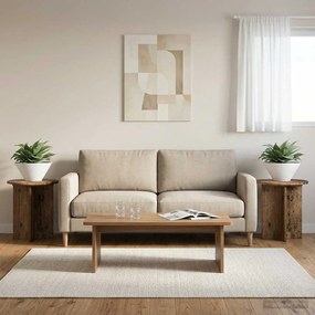 vidaXL Βάση φυτών 2 τεμ. Παλαιωμένο ξύλο 40 x 40 x 40 cm
