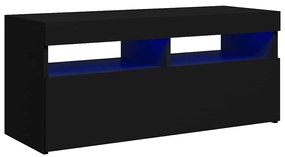 vidaXL Έπιπλο Τηλεόρασης με LED Μαύρο 90 x 35 x 40 εκ.