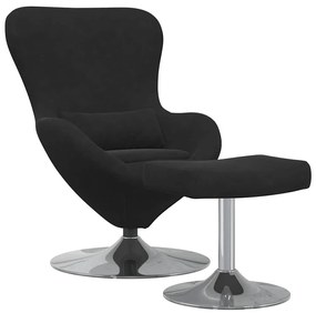 vidaXL Κάθισμα-αυγό 2 pcs Μαύρο 63 x 73 x 90 εκ Βελούδο