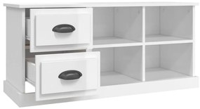 vidaXL Έπιπλο Τηλεόρασης Γυαλ. Λευκό 102x35,5x47,5 εκ. Επεξεργ. Ξύλο
