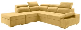 Γωνιακός καναπές κρεβάτι Amelia με αποθηκευτικό χώρο, Κίτρινο 280x253x85cm Αριστερή γωνία - AME-TED-23