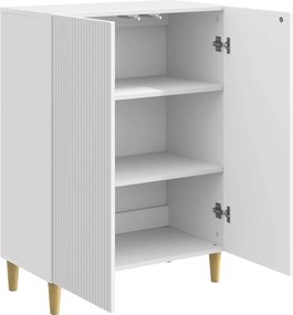 vidaXL Πλαϊνό γραφείο Γυαλιστερό Λευκό 66 x 34,5 x 90 εκ