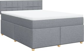 vidaXL Κρεβάτι Boxspring με Στρώμα Αν. Πράσινο 160x200εκ Υφασμάτινο