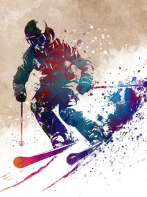 Εικονογράφηση Sport Skiing art, Justyna Jaszke