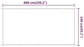 vidaXL Τέντα Κάθετη Ανοιχτό Πράσινο 140 x 600 εκ. από Ύφασμα Oxford