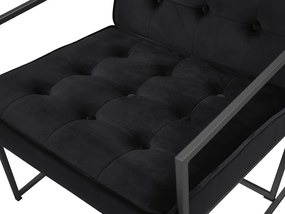 Πολυθρόνα Concept 55 193, Μαύρο, 80x62x77cm, Ταπισερί, Πόδια: Μεταλλικά