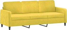 vidaXL Σαλόνι Σετ 2 Τεμαχίων Κίτρινο από Βελούδο