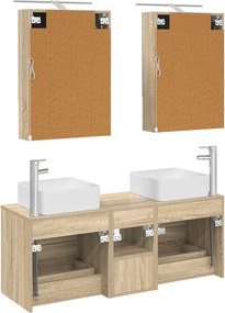 vidaXL Σετ Επίπλων Μπάνιου 5 pcs Sonoma Δρυς