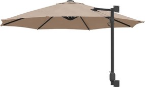 vidaXL Ομπρέλα Κήπου Taupe 248 x 248 x 148 εκ. Πολυεστέρας και Χάλυβας