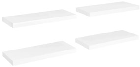 Ράφια Τοίχου 4 τεμ. Άσπρα 60x23,5x3,8 εκ. MDF - Λευκό