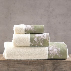 Πετσέτες Mathilde Σε Κουτί (Σετ 3τμχ) Green Ρυθμός Towels Set 70x140cm 100% Cotton