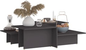 vidaXL Τραπεζάκια Σαλονιού 2 τεμ. Γκρι 111,5x50x33 εκ. Επεξεργ. Ξύλο