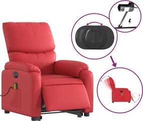 vidaXL Πολυθρόνα Μασάζ Ηλεκ.Ανακλινόμενη με Ανύψωση απόΣυνθετικό Δέρμα