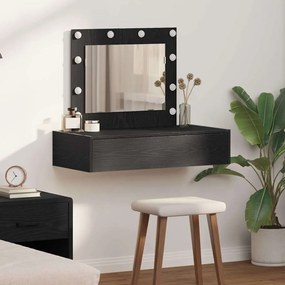 vidaXL Τραπέζι περιποίησης Μαύρο 83 x 40 x 70 εκ Επεξεργασμένο ξύλο
