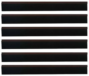 vidaXL Αυτοκόλλητες σφραγίδες πόρτας 6 pcs Καφέ 100 cm