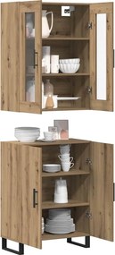 vidaXL Highboard 2 pcs artisan δρυς 69,5 x 34 x 180 εκ.