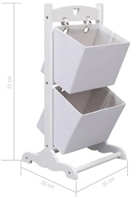 ΡΑΦΙΕΡΑ ΑΠΟΘΗΚΕΥΣΗΣ ΜΕ 2 ΚΑΛΑΘΙΑ ΛΕΥΚΗ 35 X 35 X 72 ΕΚ. ΞΥΛΟ 284255