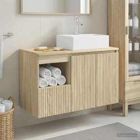 vidaXL Σετ Επίπλων Μπάνιου 2 τμχ. Sonoma Δρυς Επεξεργασμένο Ξύλο