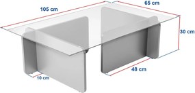 Τραπεζάκι Σαλονιού Τραβερτίνη FLAVIO 105x65x30