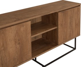 Μπουφές Καρυδιά / Μαύρο ZELA 140x36x72