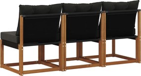 vidaXL 3 Τεμάχιο Εξωτερικός μεσαίος καναπές