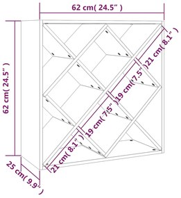 ΚΑΒΑ ΚΡΑΣΙΩΝ ΜΑΥΡΗ 62 X 25 X 62 ΕΚ. ΑΠΟ ΜΑΣΙΦ ΞΥΛΟ ΠΕΥΚΟΥ 821546