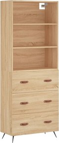 vidaXL Ντουλάπι Sonoma δρυς 69,5 x 34 x 180 εκ. από Επεξεργασμένο Ξύλο