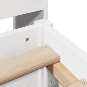 Σκελετός Κρεβ. Χωρίς Στρώμα Λευκό 140x190 εκ Μασίφ Πεύκο - Λευκό