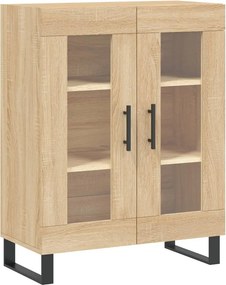 vidaXL Ντουλάπι Sonoma δρυς 69,5 x 34 x 180 εκ. από Επεξεργασμένο Ξύλο