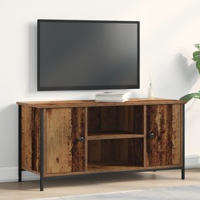 vidaXL Ντουλάπι τηλεόρασης από παλιό ξύλο 100x40x50 εκ Επεξεργασμένο ξύλο και Ατσάλι
