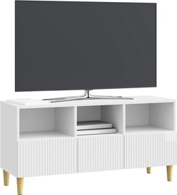 VidaXL Ντουλάπι TV 102 x 34,5 x 50 εκ. Γυαλιστερό Λευκό