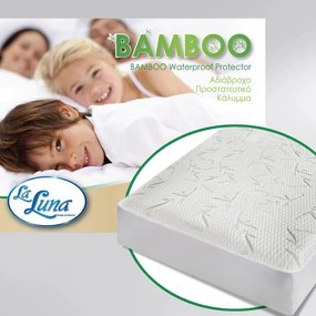 Κάλυμμα Στρώματος Μονό Αδιάβροχο Bamboo 100x200+35 - La Luna