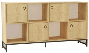 Μπουφές Umay 835PUQ3405 160x40x85cm Oak Μοριοσανίδα, Μέταλλο
