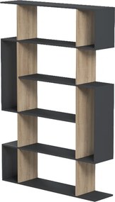 Βιβλιοθήκη Mito pakoworld ανθρακί - sonoma 108.5x25x161εκ