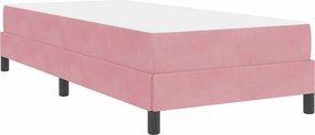 vidaXL Κρεβάτι με ελατήρια με στρώμα Ροζ 90 x 210 cm ύφασμα