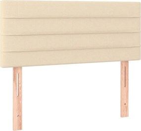 vidaXL Κρεβάτι Boxspring με Στρώμα Κρεμ 120x190 εκ. Υφασμάτινο