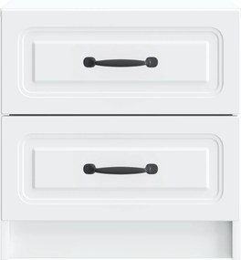 vidaXL Κομοδίνο Λευκό 43 x 34,5 x 44,5 εκ Επεξεργασμένο Ξύλο