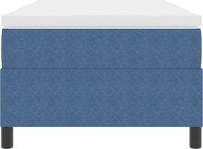 vidaXL Κρεβάτι με ελατήρια Μπλε και άσπρο 100 x 200 cm