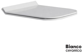 BIANCO CERAMICA 9100SC-301 Κάλυμμα λεκάνης αποσπώμενο απο βακελίτη slim soft close, White matt