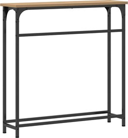 vidaXL Τραπέζι κονσόλας με ράφι Artisan Oak 75 x 19,5 x 75 εκ.