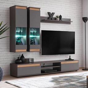 Σύνθετο σαλονιού Musa-Ανθρακί