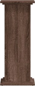 vidaXL Βάσεις Φυτών Καφέ Δρυς 33x33x80 εκ. Επεξεργασμένο Ξύλο